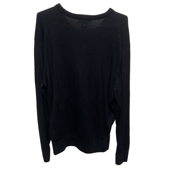 Daniel Cremieux Signature Cashmere Cotton V Neck Sweater Men L Black Long Sleeve - Picture 7 of 7